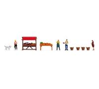 16225 Noch Ho Set Caractères Et Accessoires Au Marché Comme Photo Échelle 1:87