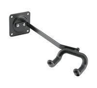 K&M 16235 A+E Support mural pour guitare Noir - barre transversale avec angle de 30 degrés - en acier - fourche caoutchoutée