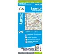 IGN – Carte de randonnée Série Bleue n°1623 : Saumur, Doué-la-Fontaine – Échelle 1:25 000