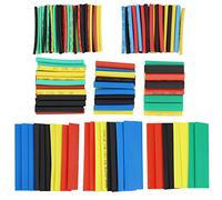 164 pièces Gaine thermorétractable - Kit de câble thermorétractable pour câble électrique 2: 1 Manchon de câble thermorétractable d'isolation électrique 5 couleurs en 8 tailles