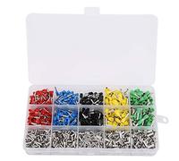 1640pcs Kit Terminals Crimp | Connecteurs de fil maritime et automobile | Isolation en PVC d'atterrissage de la flamme/placage d'étain de cuivre | Type de tube Cold -