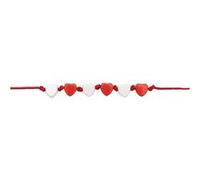 165 perles coeur 5 x 7 mm - blanc et rouge Multicolore G
