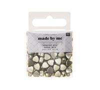 165 perles coeur 5 x 7 mm - doré