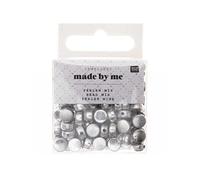 165 Perles rondes 5 x 7 mm - argent