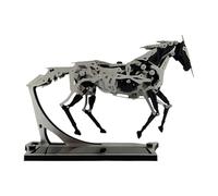 165 pièces - Cheval mécanique 3D en métal à énergie solaire - Modèle de puzzle avec engrenage mobile - Sculpture industrielle - Décoration de bureau - Pour amateurs de modélisme STEM - Adultes