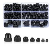 165 Pièces Écrous Borgnes en acier allié, Écrous Blocages Hexagonaux à Tête Kit, M3/M4/M5/M6/M8/M10/M12 Assortiment d'écrous Tête Hexagonaux