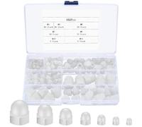 165 Pièces Écrous Borgnes en nylon, Écrous Blocages Hexagonaux à Tête Kit, M3/M4/M5/M6/M8/M10/M12 Assortiment d'écrous Tête Hexagonaux