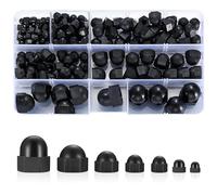 165 Pièces Écrous Borgnes en nylon, Écrous Blocages Hexagonaux à Tête Kit, M3/M4/M5/M6/M8/M10/M12 Assortiment d'écrous Tête Hexagonaux