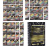 165 Pieces Gold Noir et Argent Cards for Pokem, Vstar Vmax with Game Box, Assorted V Cards, Gold Plated Including Various Rare Aluminum, français Version (55 Cartes Noires)
