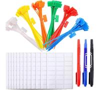 165 Pièces Nylon Attache Kit Comprenant 150 Pièces 6 Couleurs 15cm Nylon Attache Durable Avec 3 Marqueurs Et 12 Feuilles De Papier D'étiquette De Câble Réseau