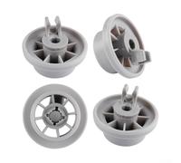 165314 Lot de 4 roues de rechange pour panier inférieur de lave-vaisselle 00420198 420198 compatibles avec lave-vaisselle Kenmore - Plastique gris