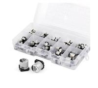 165Pcs/lot 10Values SMD Aluminum Electrolytic Capacitor Assorted Kit Set Samples Kit 0.47uF 1uF 2.2uF 4.7uF 10uF 22uF 47uF 100uF AUOQKQUT