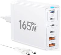 165w Usb C Charger, Multiple Usb Charger [4usb-C + 2usb-A], Pd Charger, 6 Port Charging Dock, Compatible With Iphone/Samsung/Google/Xiaomi/Laptop/Tablet Etc-White