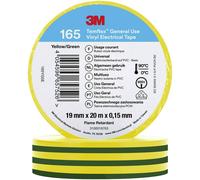 3M 165YG5E Ruban isolant vert-jaune (L x l) 20 m x 19 mm