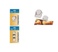 [16669-5] MAGNÉTOPLAN Lot de 5 clips magnétique, 50 mm, argent, contenu: 1 pièce