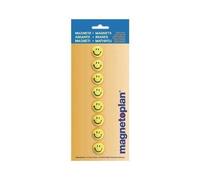 [16671-3] MAGNÉTOPLAN Lot de 3 aimants smiley, 20 mm, contenu: 8 pièces