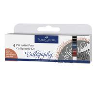 [167504] Faber-Castell Pitt Artist Pen Lot de 4 stylos à encre de calligraphi...