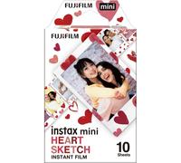[16799926] Fujifilm Instax Mini Pack 10 Films Photo Instantanné Heart Sketch ...