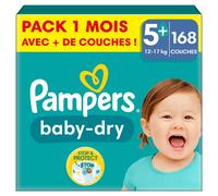 Pampers Couches Baby-Dry Taille 5+ – 168 couches
