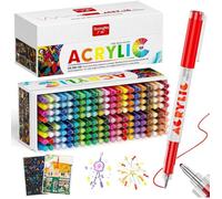 168 Couleurs Feutre Acrylique, GuangNa Marqueur Peinture Acrylique à pointe dure de 1 mm Pour Papier, Verre, Métal, Céramique