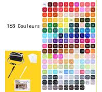 168 Couleurs Marqueur À Feutre Alcool Double Pointes Animation Avec Sac