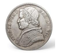 168 Pièce de Monnaie Ancienne Italienne, Monnaies Antiques Italien, Collection de pièces Monnaies Argent Or française, Piece Monnaie napoléon pour collectionneur (1848 Papal States Scudo)