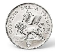 168 Pièce de Monnaie Ancienne Italienne, Monnaies Antiques Italien, Collection de pièces Monnaies Argent Or française, Piece Monnaie napoléon pour collectionneur (1859 Tuscany 1 Fiorino)