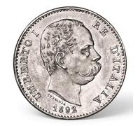 168 Pièce de Monnaie Ancienne Italienne, Monnaies Antiques Italien, Collection de pièces Monnaies Argent Or française, Piece Monnaie napoléon pour collectionneur (1892 Umberto I 1 Lit.)
