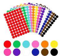 1680 Pcs 25mm Grand Gommettes Autocollantes 12 Couleurs Gommettes Rondes Multicolore, Pastille Autocollante Ronde, Stickers Couleur Codage Étiquettes pour Fournitures de Bureau Calendriers DIY École