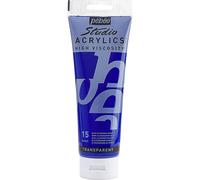 [169-015] Pébéo Tube 250ml Peinture Studio Acrylique Haute Viscosité Bleu Out...