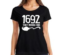 1692 Salem Hexe They Missed One T-shirt pour femme avec inscription humoristique de chasse aux sorcières, Noir , 3XL
