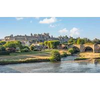 169608831 Tableau sur toile 110 x 60 cm - Vue sur la vieille ville médiévale de Carcassonne en France