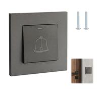 16A 220-250V Waterproof Outdoor Doorbell Switch Wired Tempered Glass Grey