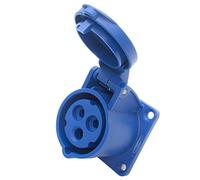 16A 230V 2P+E IP44 Panneau de montage encastré droit Sortie femelle PCE (313-6F6)