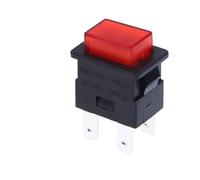 16A 4 Pins Locked Push Button Electrical Rocker Switch With LED Light Red Heater Touch Switch 250V PS-23-16 IDGTTLDF