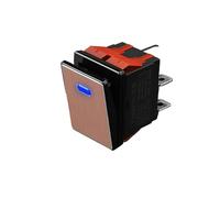 16A High Current Rocker Switch 4pin Aluminum Panel Waterproof IP65 with LED 9-24V Drawing Process, Aluminum Oxidation of Key(Blue(Gold Panel),3-8V) Control switch