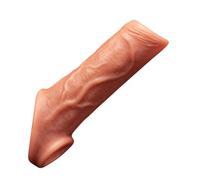 16cm coquille de couleur chair avec anneau de la Couronne de poulet réutilisable ultra réaliste douce coquille expander silicone pénis housse pour les hommes adultes sex toys