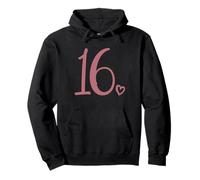 16e Anniversaire, pour Filles, Seize Ans, numéro Mignon de 16 Ans Sweat à Capuche