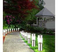 16er Set LED Inox sur Pied Lumières Solaire Balcon Luminaire Robuste Fiche Lampe