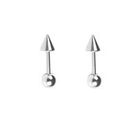 16G Boucles d’Oreilles Minimalistes Spike Stud Pour Femmes Hommes Acier Inoxydable Minuscule Cartilage Helix Tragus Vis Arrière Crayons Perforants Hypoallergénique Oreilles Sensibles Bijoux (Argent)