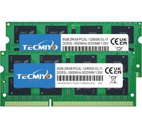 16GB (2 x 8GB) DDR3 PC3L-12800S Sodimm DDR3/DDR3L 1600MHz CL11 PC3-12800 1.35V/1.5V 204-Pin Non-ECC SODIMM Non Buffer Compatible with Apple MacBook Pro, iMac, MacBook Mini