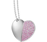 16GB/32GB/64GB/128GB Heart Shape USB 2.0 Flash Drive with Date Memory,Pendrive USB Flash Drive with Chain (Pink Heart,32GB)