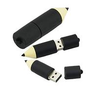16GB Crayon Forme des clefs USB, Stylo Drive Memoria Flash Reste pendrives Disque Flash USB clé USB u Disquette clé USB USB 2.0 Pen Drive pendrive (Black)