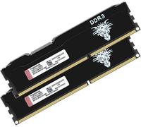 16GB DDR3 Ram (2x8GB) 1333MHz PC3-10600 Udimm CL9 Non-ECC Unbuffered 1.5V 2Rx8 Dual Rank 240-Pin Memory Ram Barette Kit for Desktop Computer (Black)