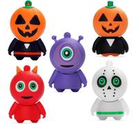 16GB Halloween Design USB Flash Drive 5 Pieces USB Memory Sticks Pendrive Halloween Gift for Family Friends