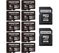 16GB Memory Card Pack of 10, High Read Speed up to 85MB/s. Ideal for Switch Full HD Video Camera Drone, U1 C10 Micro SDHC Card with 4 Cases and 2 SD Adapters