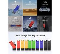 16GB Multicolour USB Flash Drive-Pack of 10-Multifunctional USB Flash Drive with Portable and Rotating Design-Easy to Use and Transfer Files-USB 2.0-NAND Flash Memory