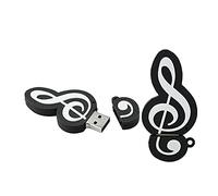 16GB Musique Note Forme des clefs USB, Stylo Drive Memoria Flash Reste pendrives Disque Flash USB clé USB u Disquette clé USB USB 2.0 Pen Drive pendrive (Black)