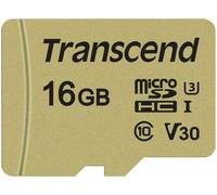 16GB - SDXC/SDHC 500S 16GB microSD card with SD adapter - TS16GUSD500S
