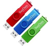 16GB USB 2.0 Flash Drive Memory Stick Rotation Data Storage with LED Light (3 Colours: Blue, Green, Red)